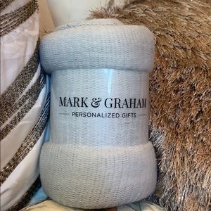 Mark & Graham soft gray throw.